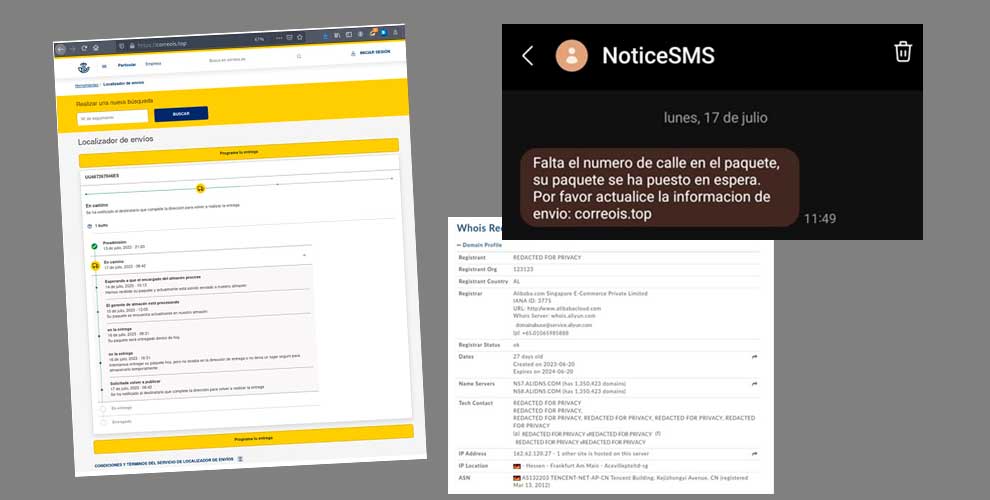 SMS suplantando a Correos, una estafa que reaparece en una semana clave